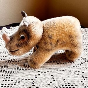"Nosy"  the Vintage Steiff Rhinocerous from the 1960s